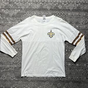 Pink By Victorias Secret New Orleans Saints Spirit Jersey Women's Small Sequins